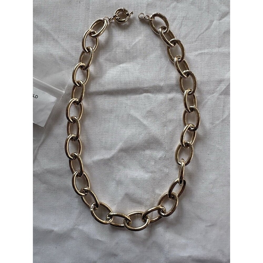Jordan Road Xl Oval Necklace in 18k Gold Plated Brass